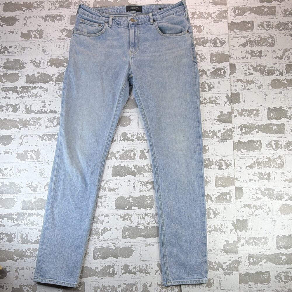 Scotch & Soda Amsterdams Blauw Slim Fit Jeans Mens 34x32 Light Blue Light Wash